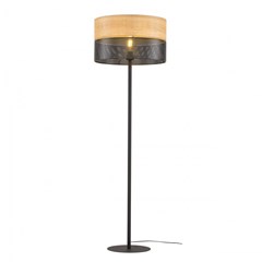 Floor Lamp Nicol - Black & Natural Oak