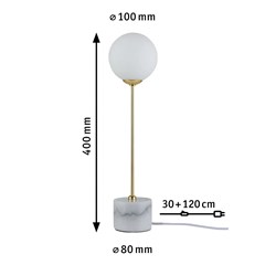 Gold Matt Marble Table Lamp 1X10W G9