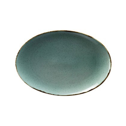 Oval 30cm Plate Trend Split Blue Porcelain