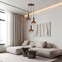 Suspension 3xE27 – Coffee Ombre & Black Ombre