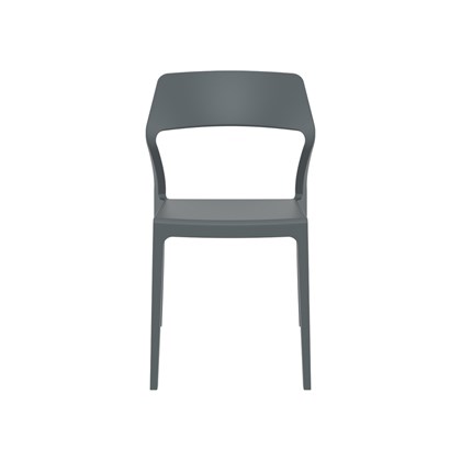 Dark Grey Resin Dining Chair