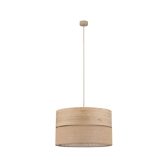 Dorma Wood Juta Pendant Lamp – Light Wood & Jute