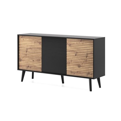 Sideboard 3 Doors – Black & Oak