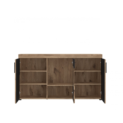 3 Doors Sideboard – Viking Oak & Grey Cosmos