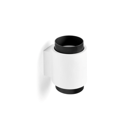 Round Dual-Light Wall Lamp – Black Frame & White Plaster