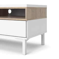Roomers TV Stand White Oak