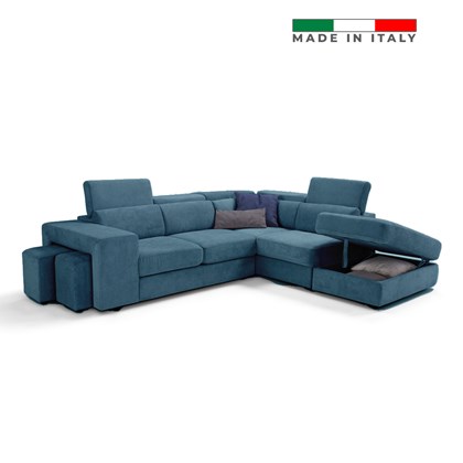 L-Shaped Sofa Bed 2-Seater With Corner Right