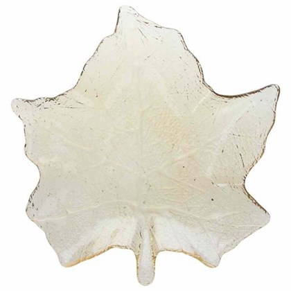 Leaf Plate Yellow Glass