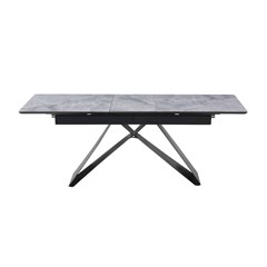 Grey and Black Extendable Dining Table