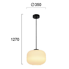 Pendant Light White D-360 Astor