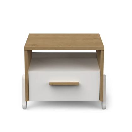 Brown & White Bedside Table