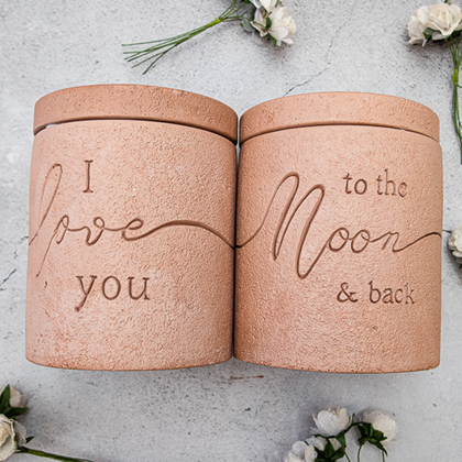 I Love You Pink Small Candle Jar - Cotton Flower