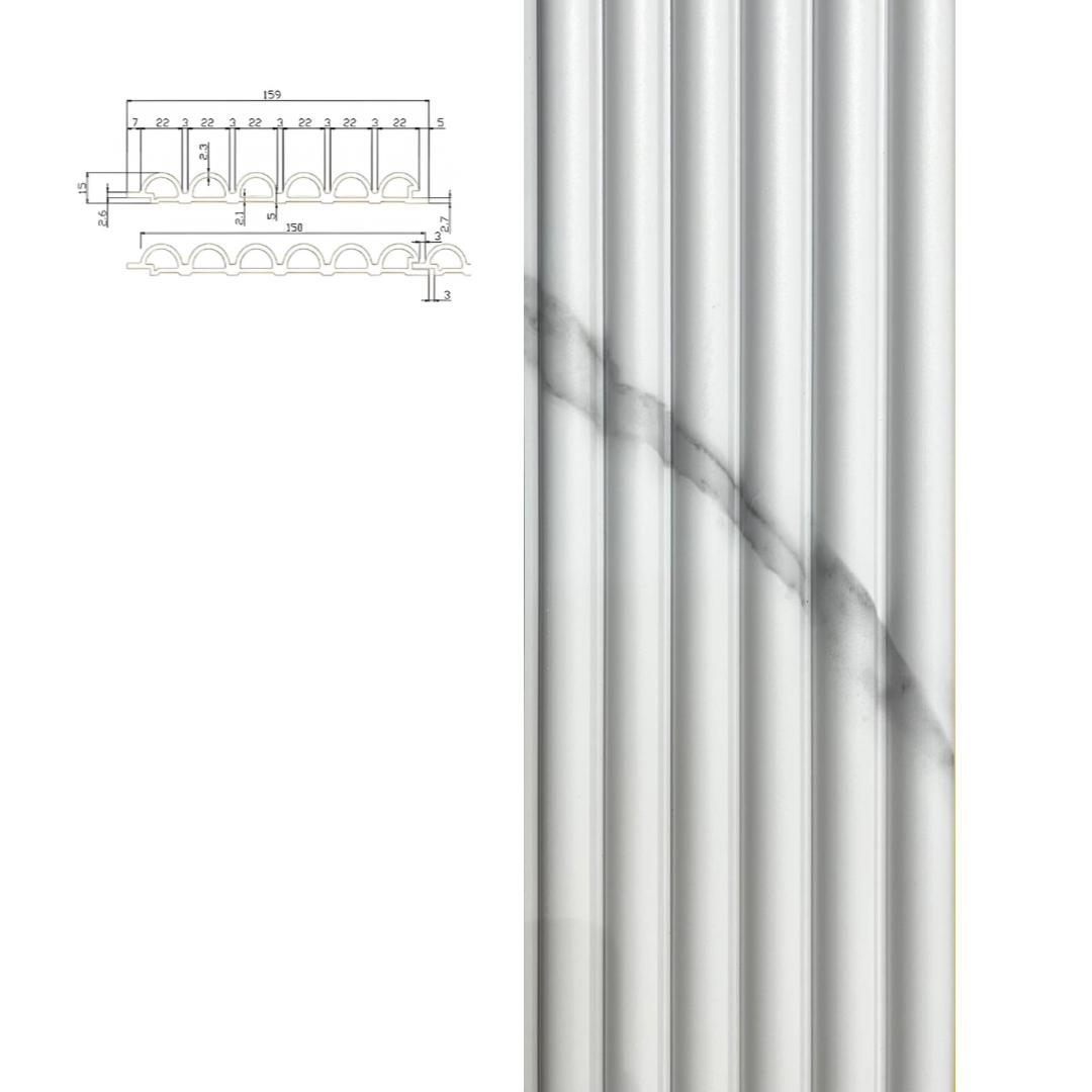 Wall Panels Six Small Rounded Shapes 122 - 15x280cm