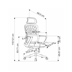 Office Chair Adjustable – Turquoise & White