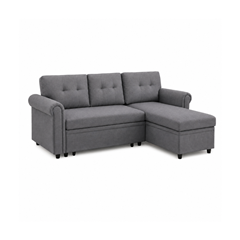 Reversible Corner Pullout Sofa Bed 3 Seater – Dark Grey