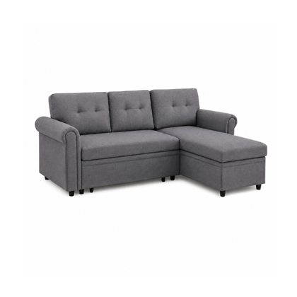 Reversible Corner Pullout Sofa Bed 3 Seater – Dark Grey