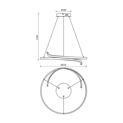 LED Suspension Ceiling Light – Gold