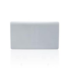 Trendi 2 Gang Artistic Modern Glossy Screwless Double Blanking Plate Silver