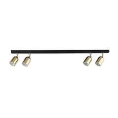 Ceiling Lamp Strip 4 Lights Gold GU10