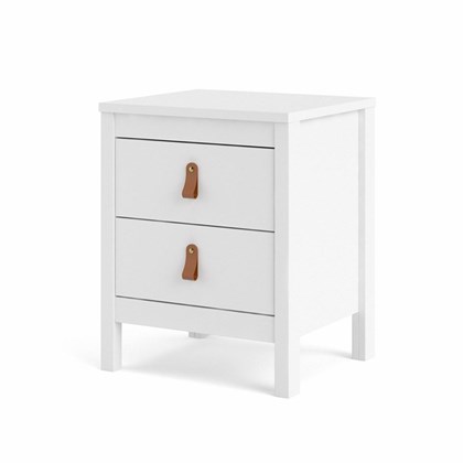 Madrid Nightstand 2 Drawers - White