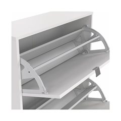 Shoes Cabinet with 3 Tilting Doors – White