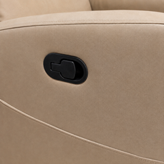 160 Wide-Angle Plush Padded Manual Recliner – Light Brown