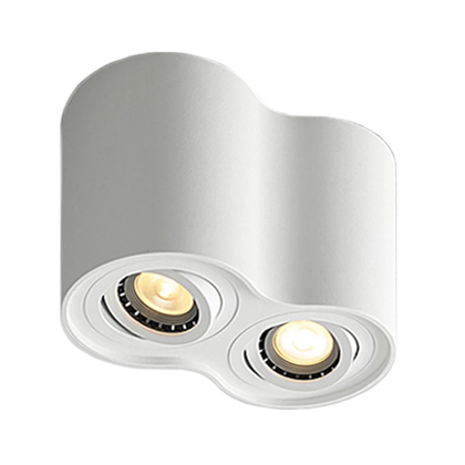 GU10 Spot Light Round – White (Double Swivel)