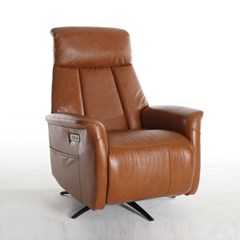 Swivel Electric Recliner – Brown