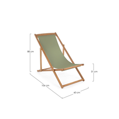 Noemi Relax Deck Chair – Moss Green