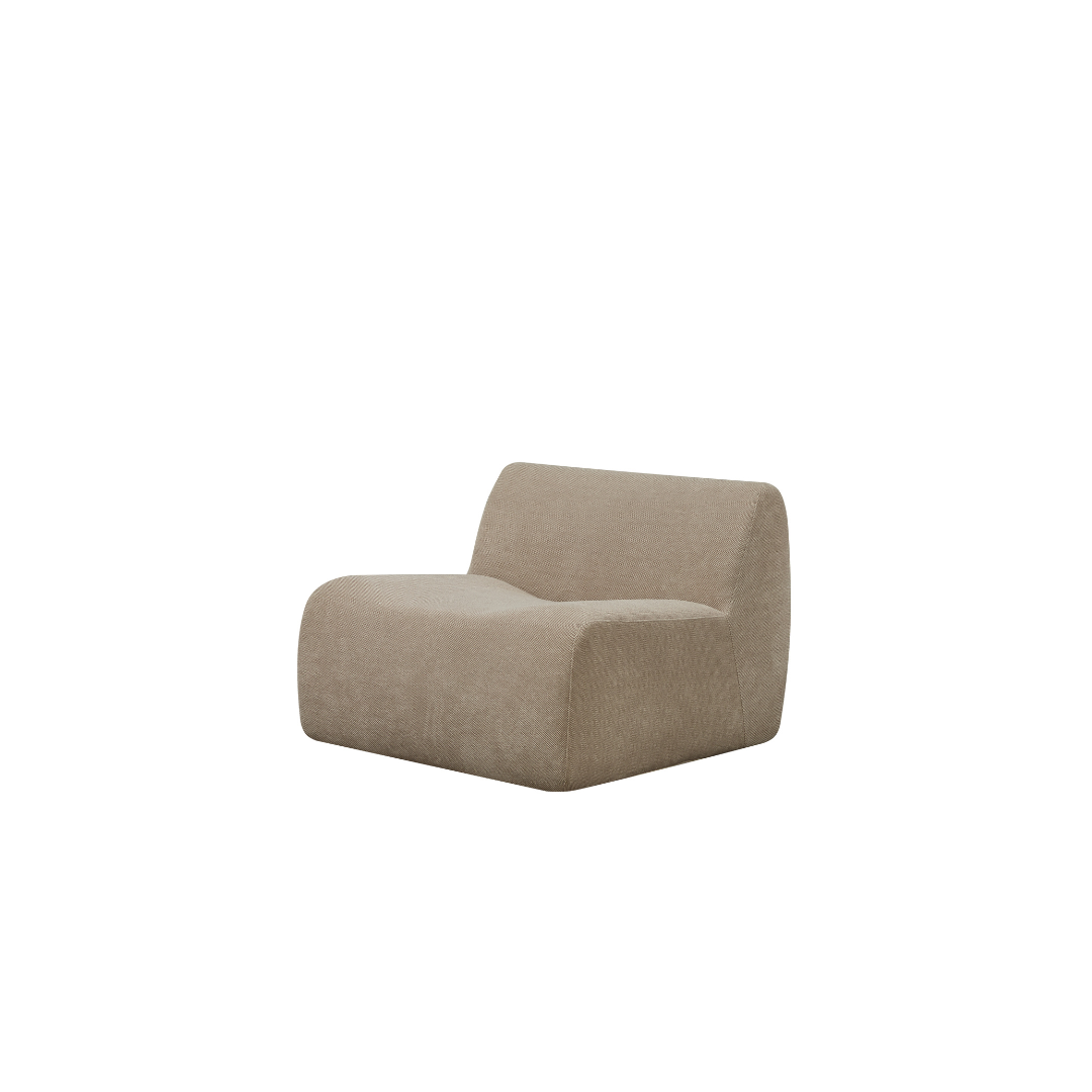 Brown Modular Single Seat Armless