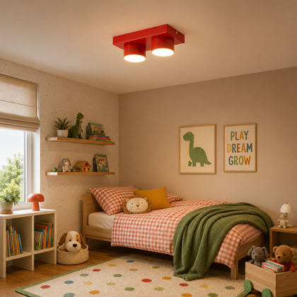 Lego Ceiling Lamp - Red