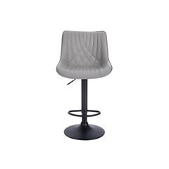 Grey Barstool – Matt Black Base