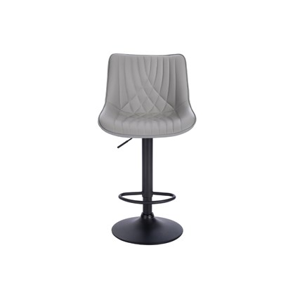 Grey Barstool – Matt Black Base