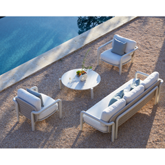 Aluminium Rope Sofa Set of 4 – Silver White