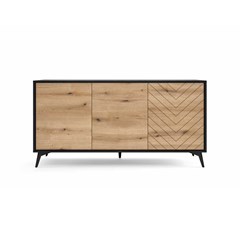 Sideboard 3 Doors – Oak & Black