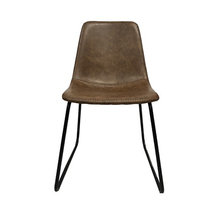 PU Brown Dining Chair