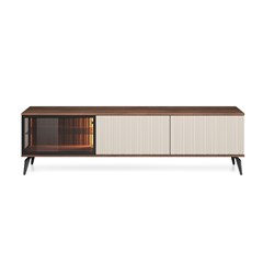 TV Cabinet – Cashmere & Walnut