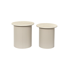 Pullout Table Set – Blanc Beige