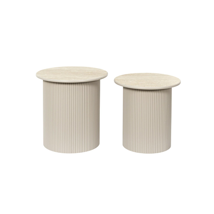 Pullout Table Set – Blanc Beige