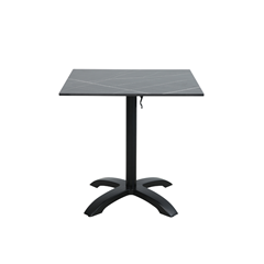 Foldable Table 70x70 - Grey and Black