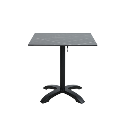 Dining Table Foldable 70x70 - Grey & Black