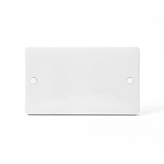 2 Gang Blank Plate Eco White