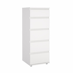 Nova Chest With 5 Drawers White