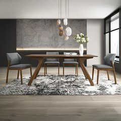 Walnut Chair – Grey & Walnut