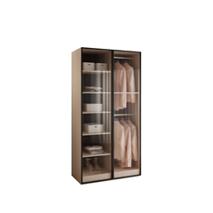 Wardrobe with Milled Glass - Cashmere