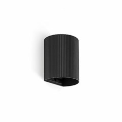 Wall Light Round Striped Black Color