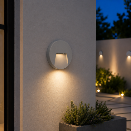 Grey Abs  PC Wall Light IP65 3000K 3W