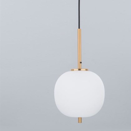 Lato Pendant In Gold With White Globe 18
