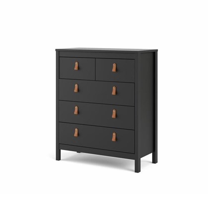 Madrid Chest with 5 Drawers Black