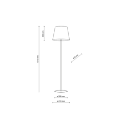 Chicago Linen Floor Lamp – Black